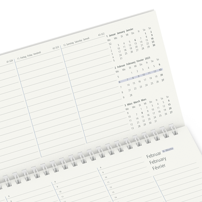 Tischquerkalender Business-Standard Softcover Recycling