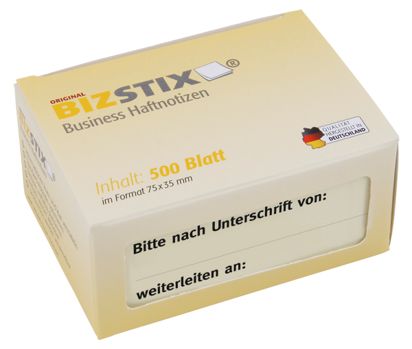 BIZSTIX® Business Haftnotizen "Bitte nach Unterschrift von ... weiterleiten an" BIZSTIX® Business Haftnotizen "Bitte nach Unterschrift von ... weiterleiten an"