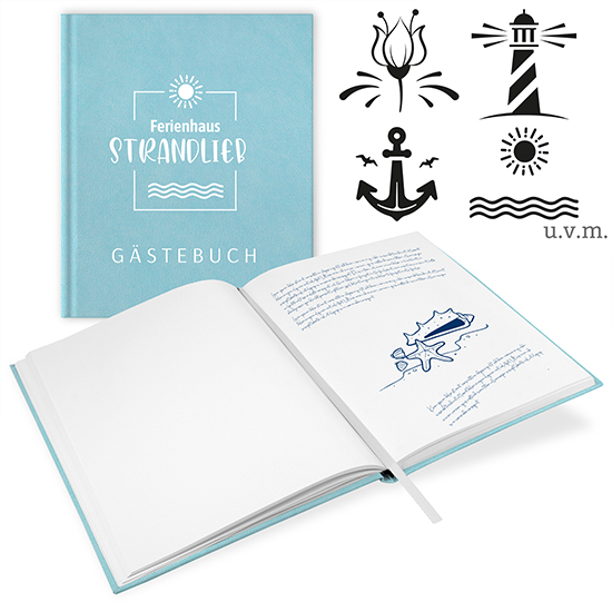 GB-21212-F Gästebuch Ferienwohnung Türkis Gästebuch Ferienwohnung Türkis