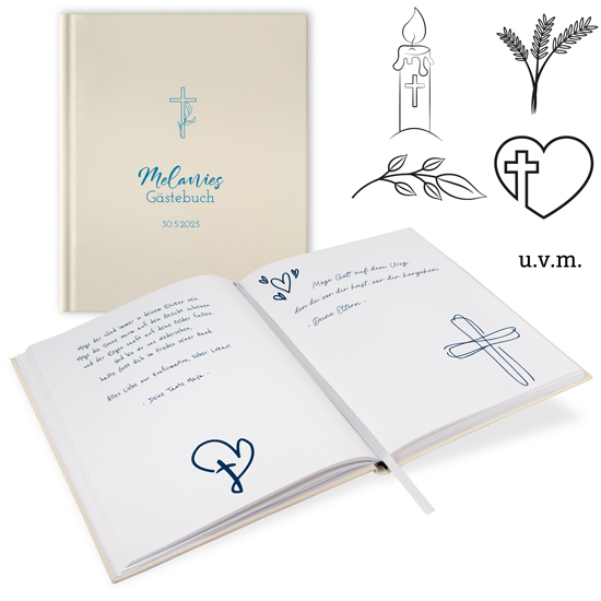 GB-21206-Kon Gästebuch Konfirmation Champagne Gästebuch Konfirmation Champagne