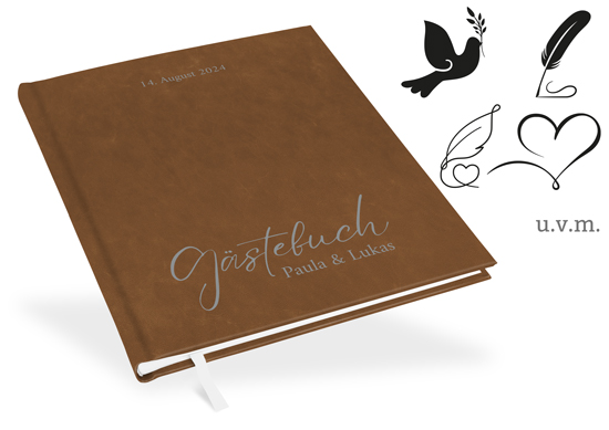 GB-21208-U Gästebuch Naturbraun Gästebuch Naturbraun