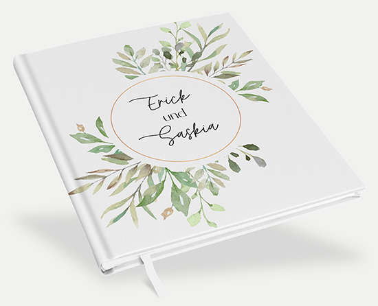 Gästebuch Hochzeit - Greenery "Eucalyptus Crown"