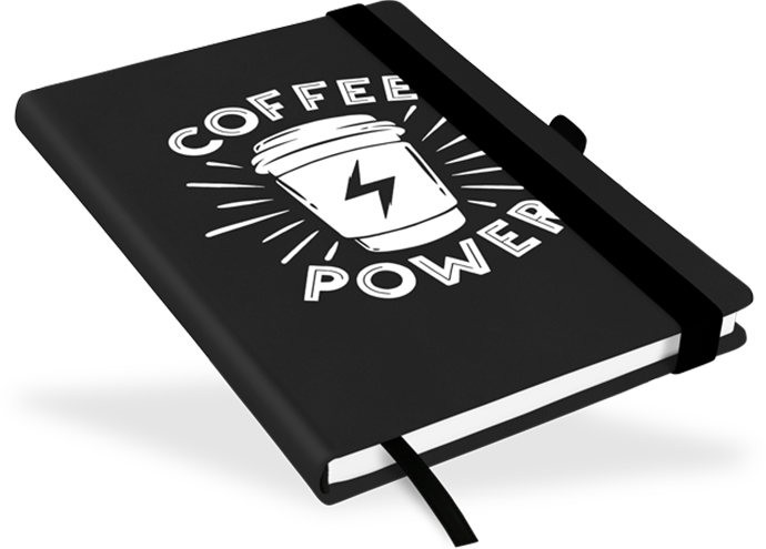 "Smoky Black" - DIN A5 mit deinem Umschlagdesign "Smoky Black" - DIN A5 mit deinem Umschlagdesign