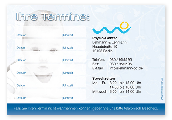 1214010619 Terminzettel "Baby Smiley" - 6 Termine Terminzettel "Baby Smiley" - 6 Termine