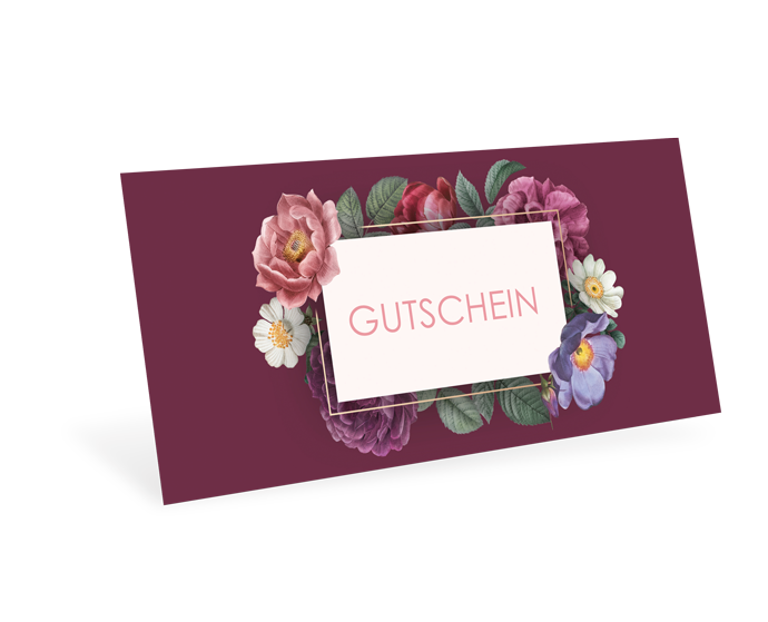 1208010395 Gutscheinkarte Classic "Flora" individuell Gutscheinkarte Classic "Flora" individuell
