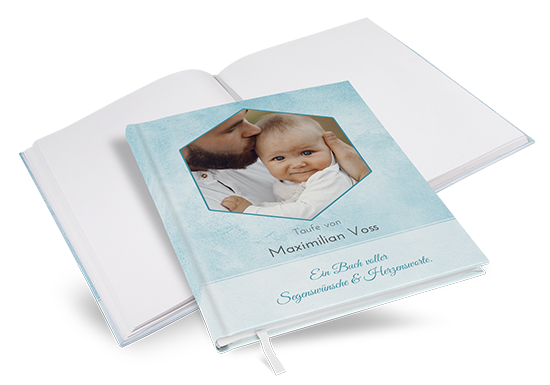 Gästebuch Taufe "Soft Aqua"