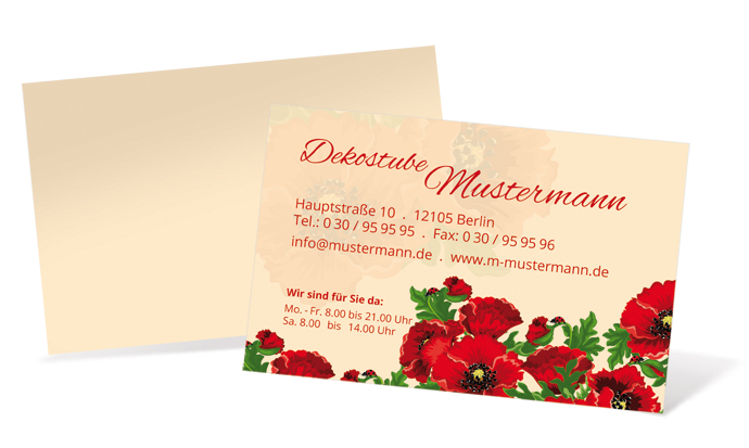 1212020304 Visitenkarte "Rosengarten" Landscape Visitenkarte "Rosengarten" Landscape