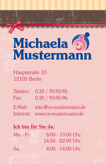 Visitenkarte "Muffins" Visitenkarte "Muffins"