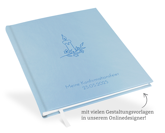Gästebuch Konfirmation Hellblau Gästebuch Konfirmation Hellblau