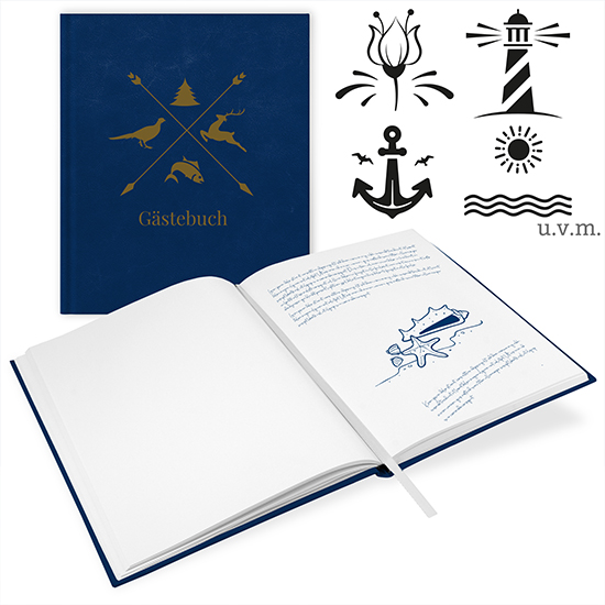 GB-21210-F Gästebuch Ferienwohnung Royalblau Gästebuch Ferienwohnung Royalblau