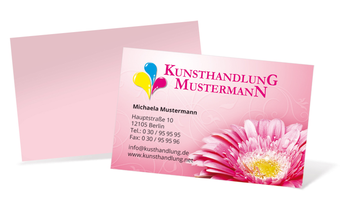 Visitenkarte "Gerbera" Landscape Visitenkarte "Gerbera" Landscape