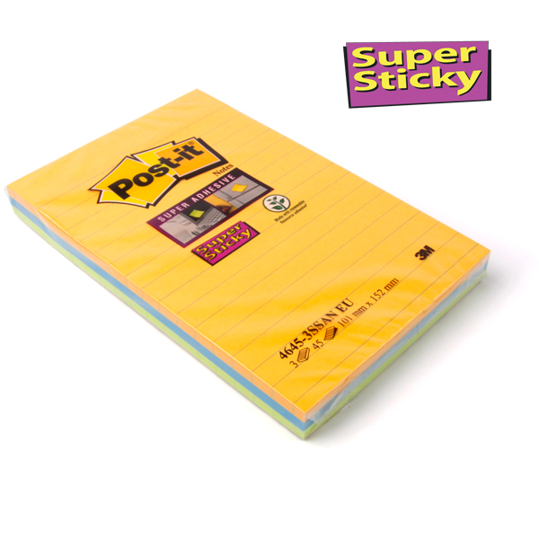 Post-it® Signal Notes liniert 101 x 152 mm