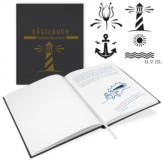 GB-21207-F Gästebuch Ferienwohnung Schwarz Gästebuch Ferienwohnung Schwarz