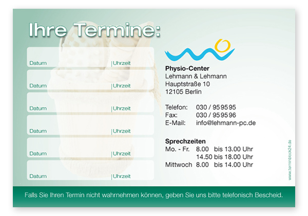Terminzettel "Saunaliebe" - 6 Termine Terminzettel "Saunaliebe" - 6 Termine
