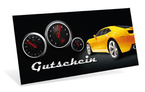 1209010211 Gutscheinkarte Classic "racer" Gutscheinkarte Classic "racer"