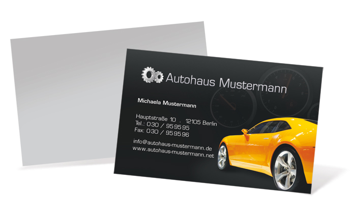 Visitenkarte "racer" Landscape Visitenkarte "racer" Landscape