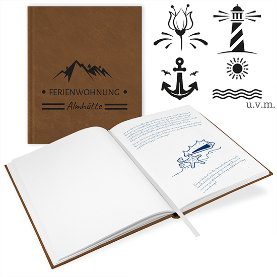 GB-21208-F Gästebuch Ferienwohnung Naturbraun Gästebuch Ferienwohnung Naturbraun