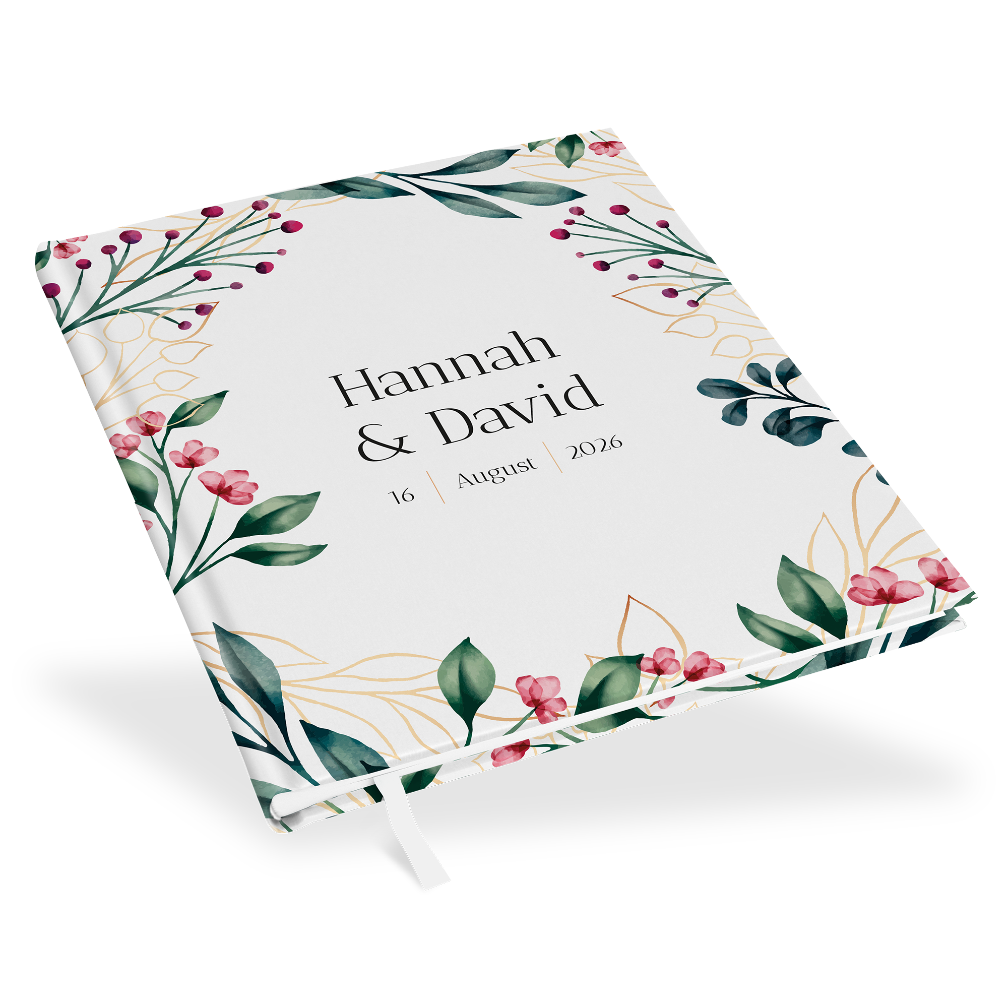 Gästebuch Hochzeit - Floral "Antique Rose"