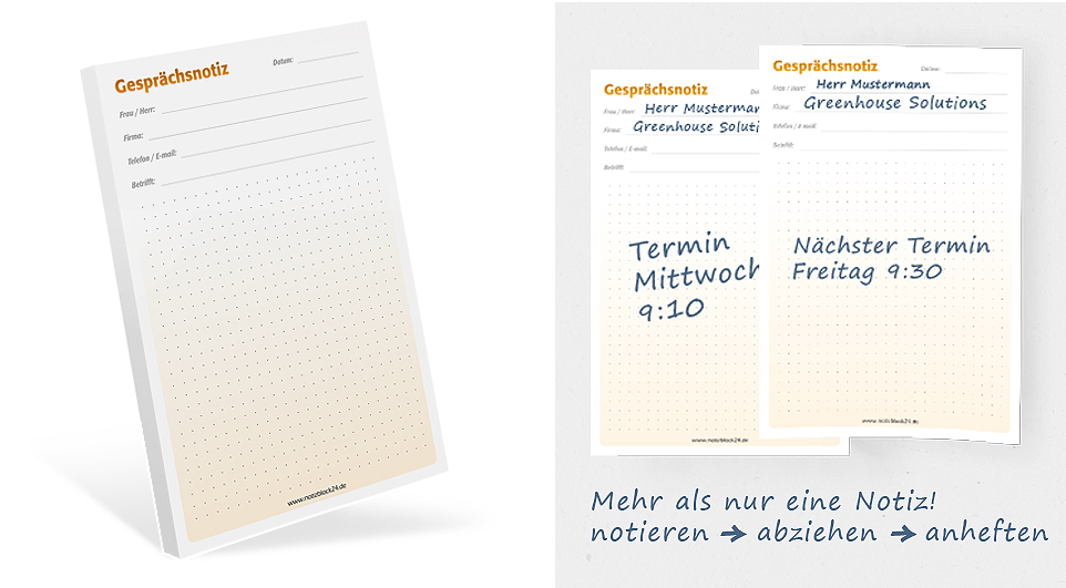 BIZSTIX® Gesprächs-Haftnotizblock 