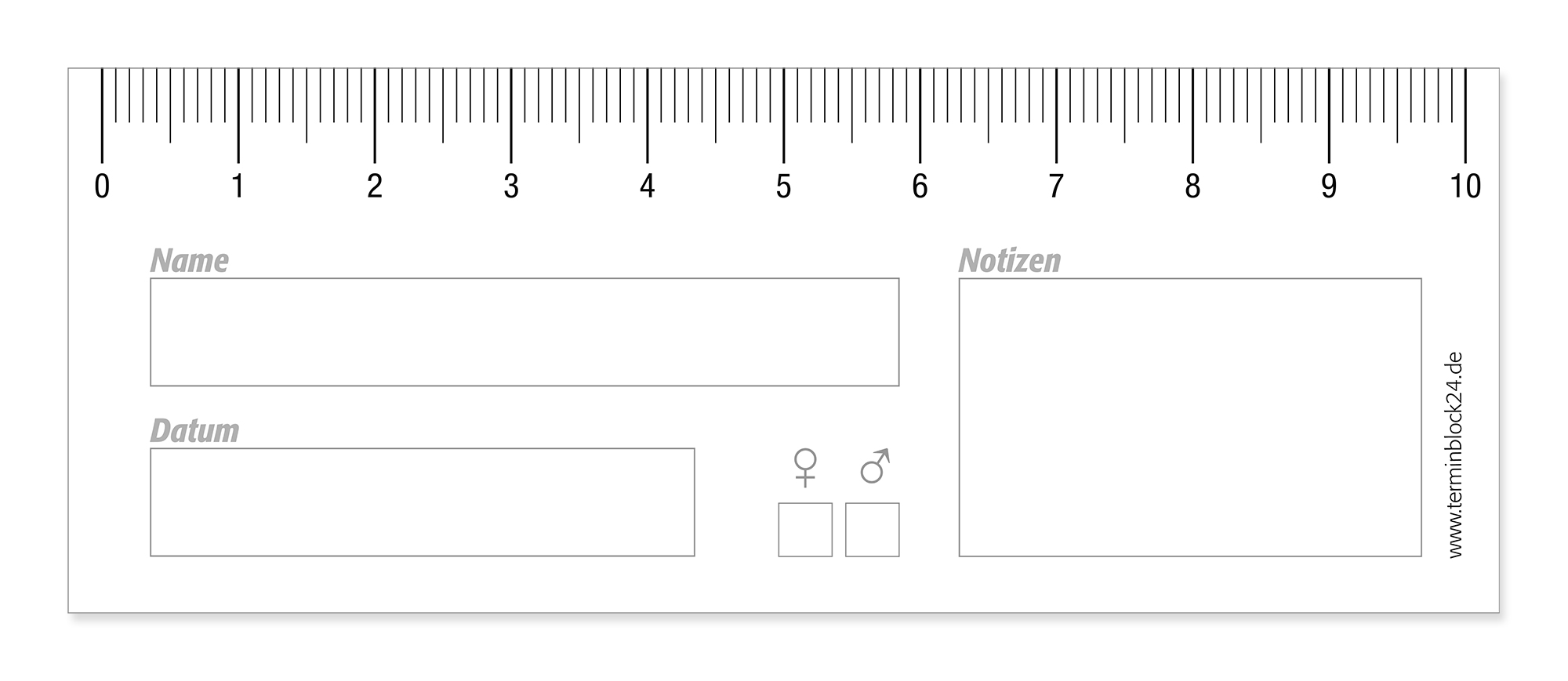 Haftnotiz-Wundlineal 10 cm - 5er Pack