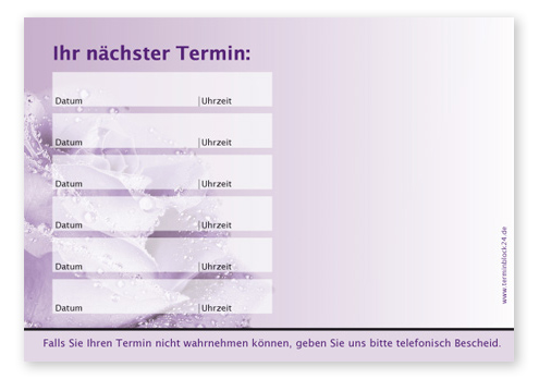 Terminzettel "Mitternachtstau" - 6 Termine