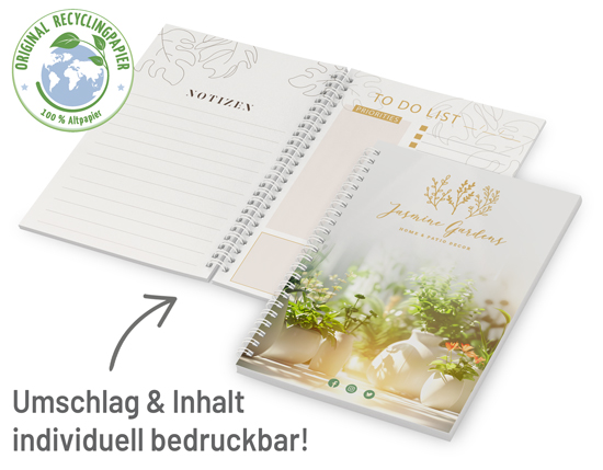 1105024040-RECY Spiralblock A5 Recycling individuell Spiralblock A5 Recycling individuell