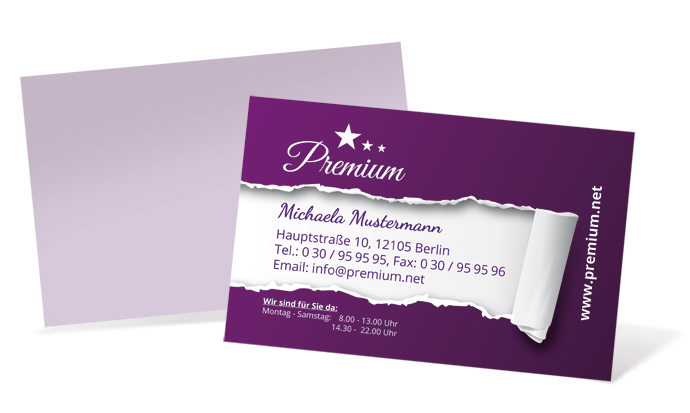 Visitenkarte "scratched paper" Landscape Visitenkarte "scratched paper" Landscape