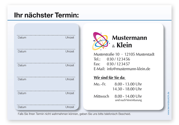 Terminzettel Classic #4.6 Terminzettel Classic #4.6