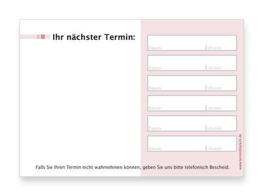 Terminzettel Classic #2 rot Terminzettel Classic #2 rot