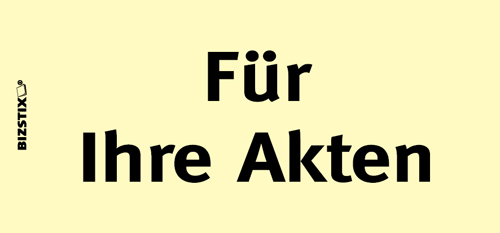 BIZSTIX® Business Haftnotizen "Für Ihre Akten"