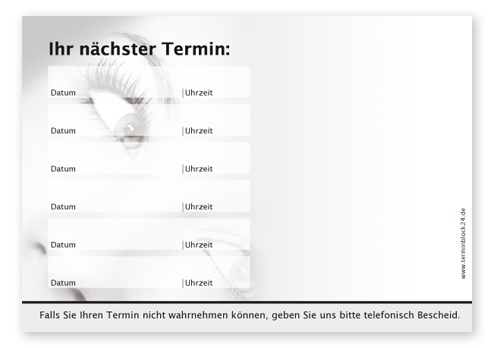 Terminzettel "Augenblick" - 6 Termine Terminzettel "Augenblick" - 6 Termine