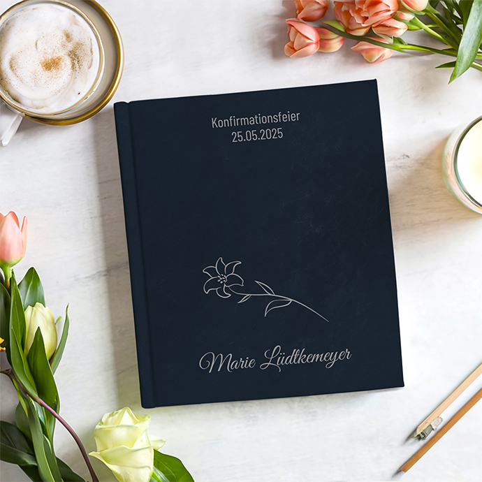 Gästebuch Konfirmation Marineblau Gästebuch Konfirmation Marineblau