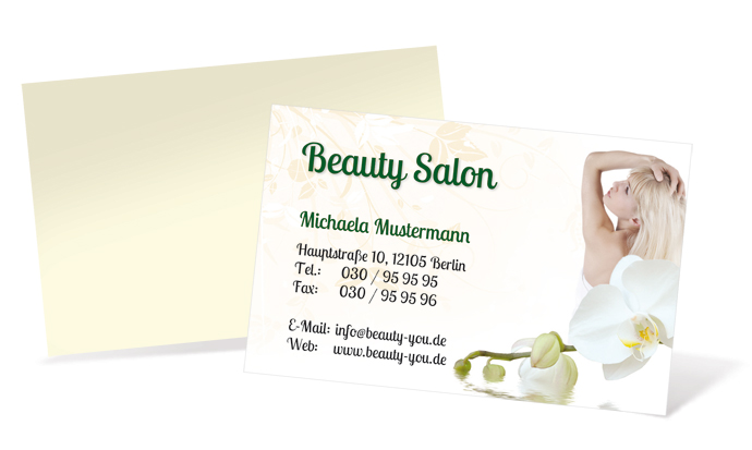 Visitenkarte "Entspannung pur" Landscape Visitenkarte "Entspannung pur" Landscape