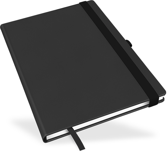 Notizbuch Large mit schwarzem Umschlag in Tablet-Größe