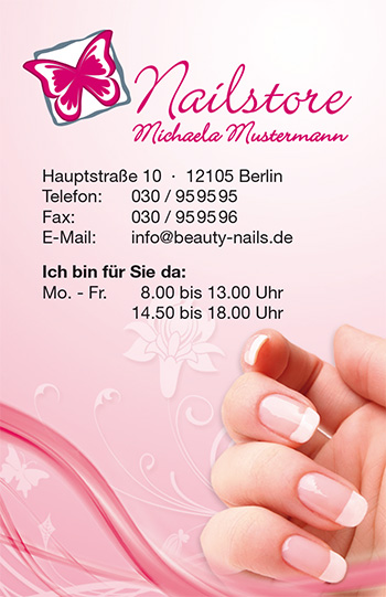 Visitenkarte "french nails" Visitenkarte "french nails"