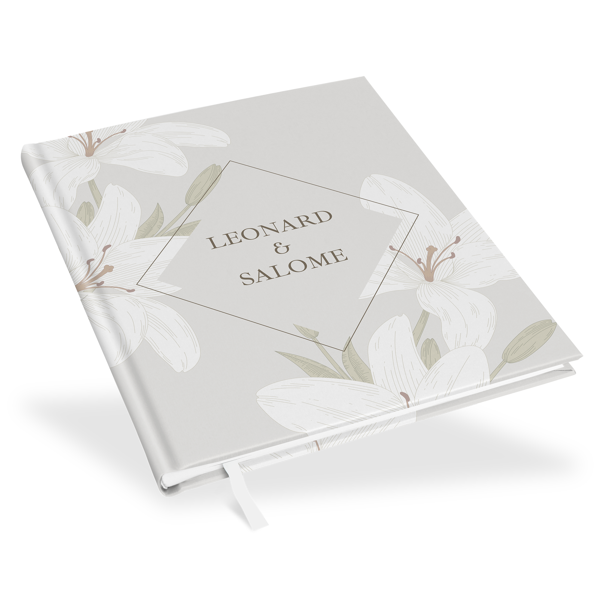 Gästebuch Hochzeit - Floral "White Lily"