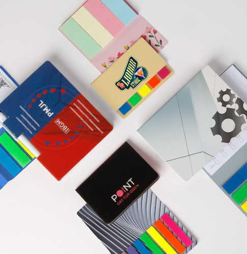 Haftnotizen mit Polypropylen-Umschlag Haftnotizen mit Polypropylen-Umschlag