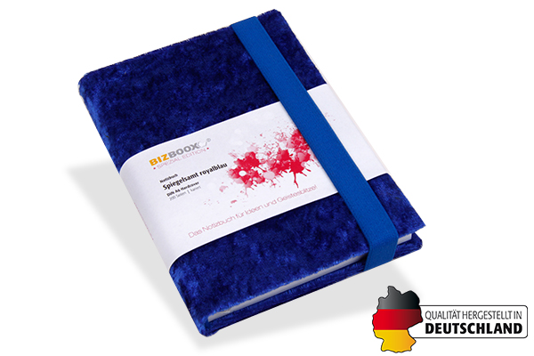 BIZBOOX® Spiegelsamt royalblau DIN A6