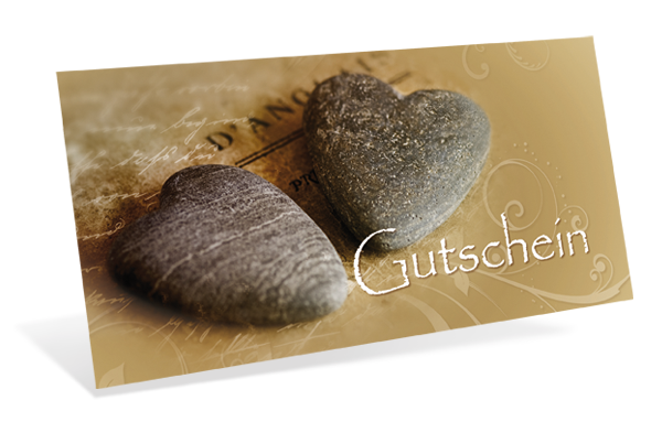 Gutscheinkarte Classic "Steinherzen" Gutscheinkarte Classic "Steinherzen"