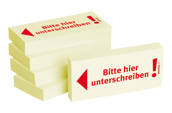 BIZSTIX® Business Haftnotizen "Bitte hier unterschreiben!" (Pfeil nach links)" BIZSTIX® Business Haftnotizen "Bitte hier unterschreiben!" (Pfeil nach links)"