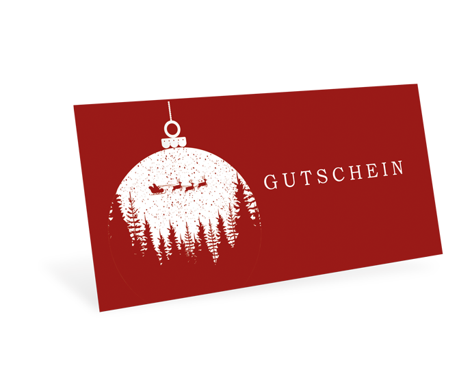 1208010402 Gutscheinkarte Classic "Weihnachtsschlitten" individuell Gutscheinkarte Classic "Weihnachtsschlitten" individuell