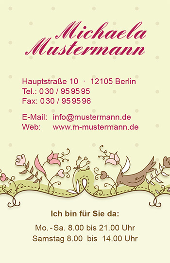 1212010291 Visitenkarte "vintage sign" Visitenkarte "vintage sign"