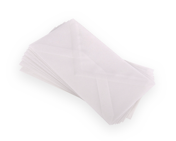 Briefumschläge transparent weiß