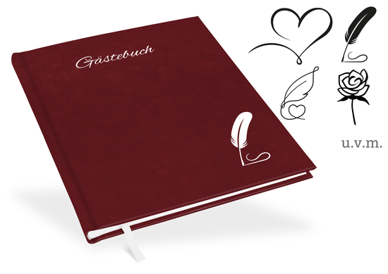 GB-21211-U Gästebuch Bordeaux Gästebuch Bordeaux