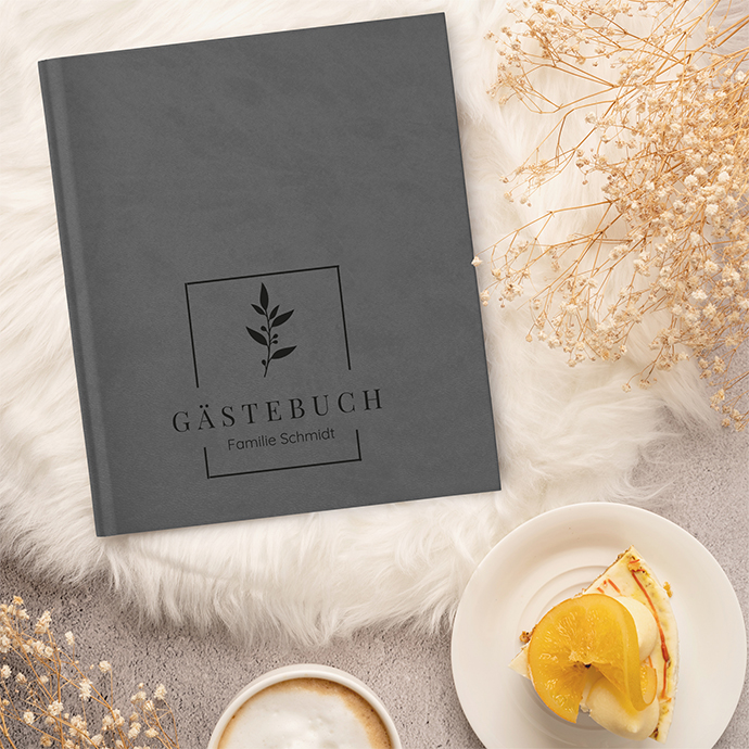 Gästebuch Grau Gästebuch Grau