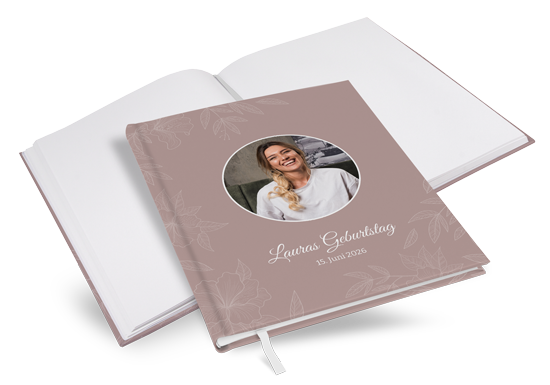 Gästebuch Geburtstag "Floral Harmony"