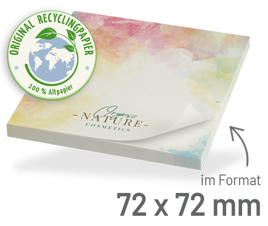 140103024009 BIZSTIX® Recycling Haftnotizen 72 x 72 mm BIZSTIX® Recycling Haftnotizen 72 x 72 mm