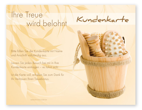 1206010111 Kundenkarte "Saunaliebe" Kundenkarte "Saunaliebe"