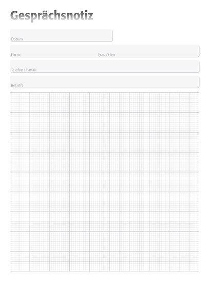 Gesprächsnotizblock A6 millimeterkariert individuell Gesprächsnotizblock A6 millimeterkariert individuell
