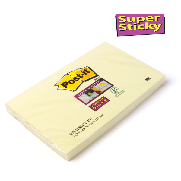 Post-It Bloc-Note Adhésif Super Sticky Notes, 127 X 76 Mm